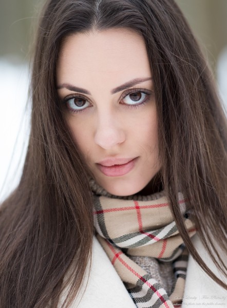 Natalia - a 26-year-old brunette girl with large eyes photographed in February 2022 by Serhiy Lvivsky, picture 24