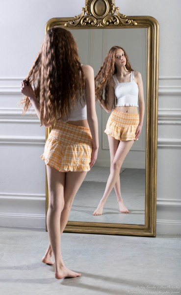 Tania – a 16-year-old tall thin girl with big brown eyes and natural lips photographed by Serhiy Lvivsky in April 2026, picture 25