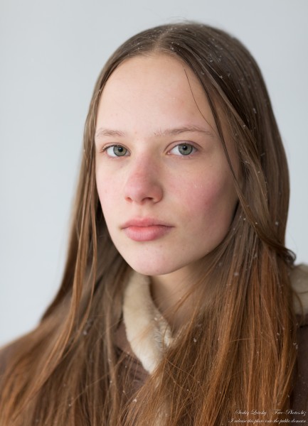Tania - a 15-year-old natural fair-haired girl photographed by Serhiy Lvivsky in January 2022, picture 1