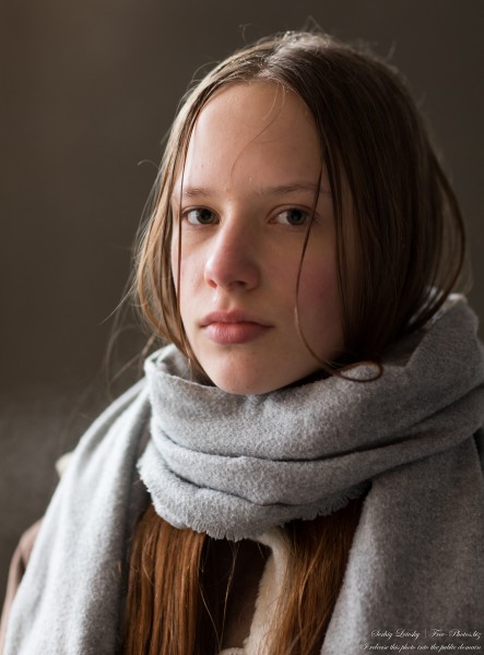 Tania - a 15-year-old natural fair-haired girl photographed by Serhiy Lvivsky in January 2022, picture 4