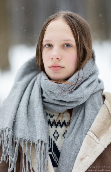 Tania - a 15-year-old natural fair-haired girl photographed by Serhiy Lvivsky in January 2022, picture 5