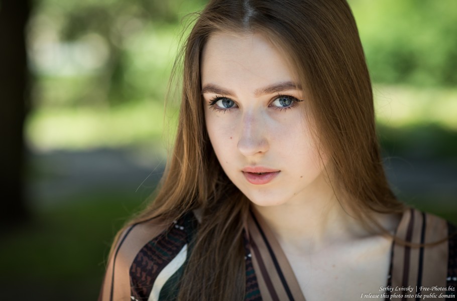 Vika - a 17-year-old girl with blue eyes and natural fair hair photographed in June 2019 by Serhiy Lvivsky, picture 28