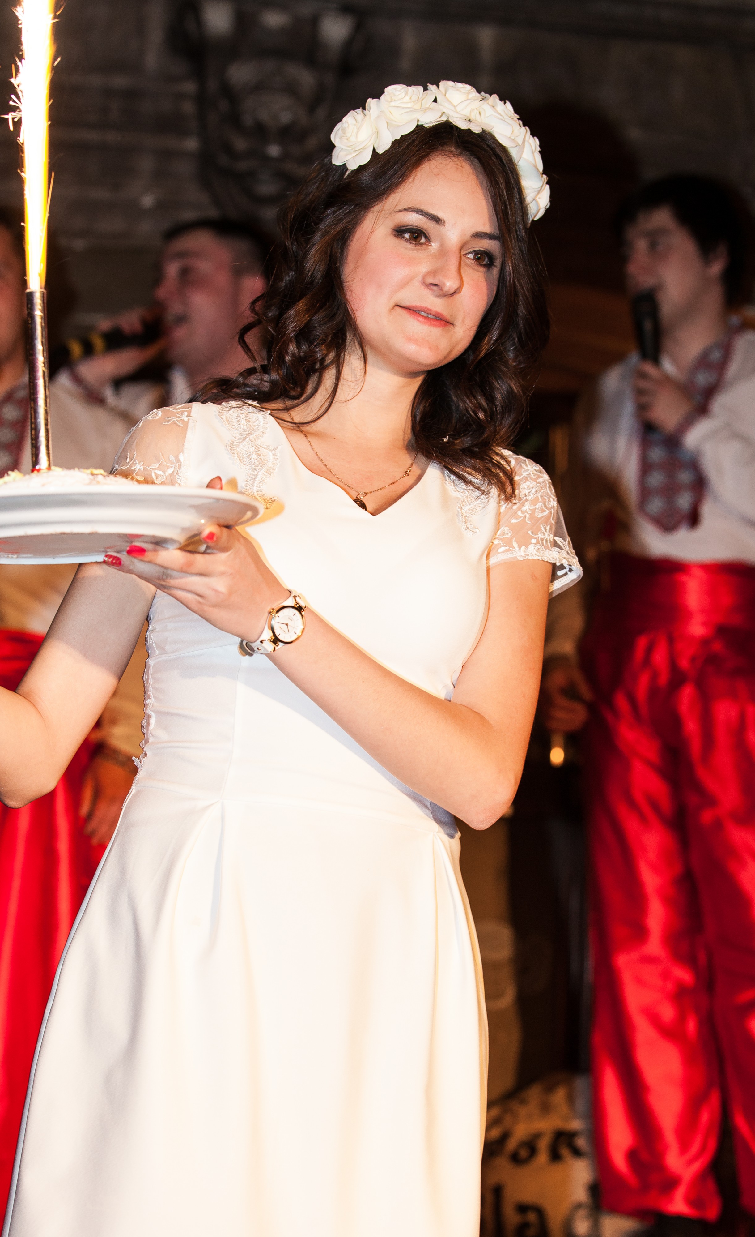 a beautiful brunette girl having her hen party in April 2014, photograph 3/20