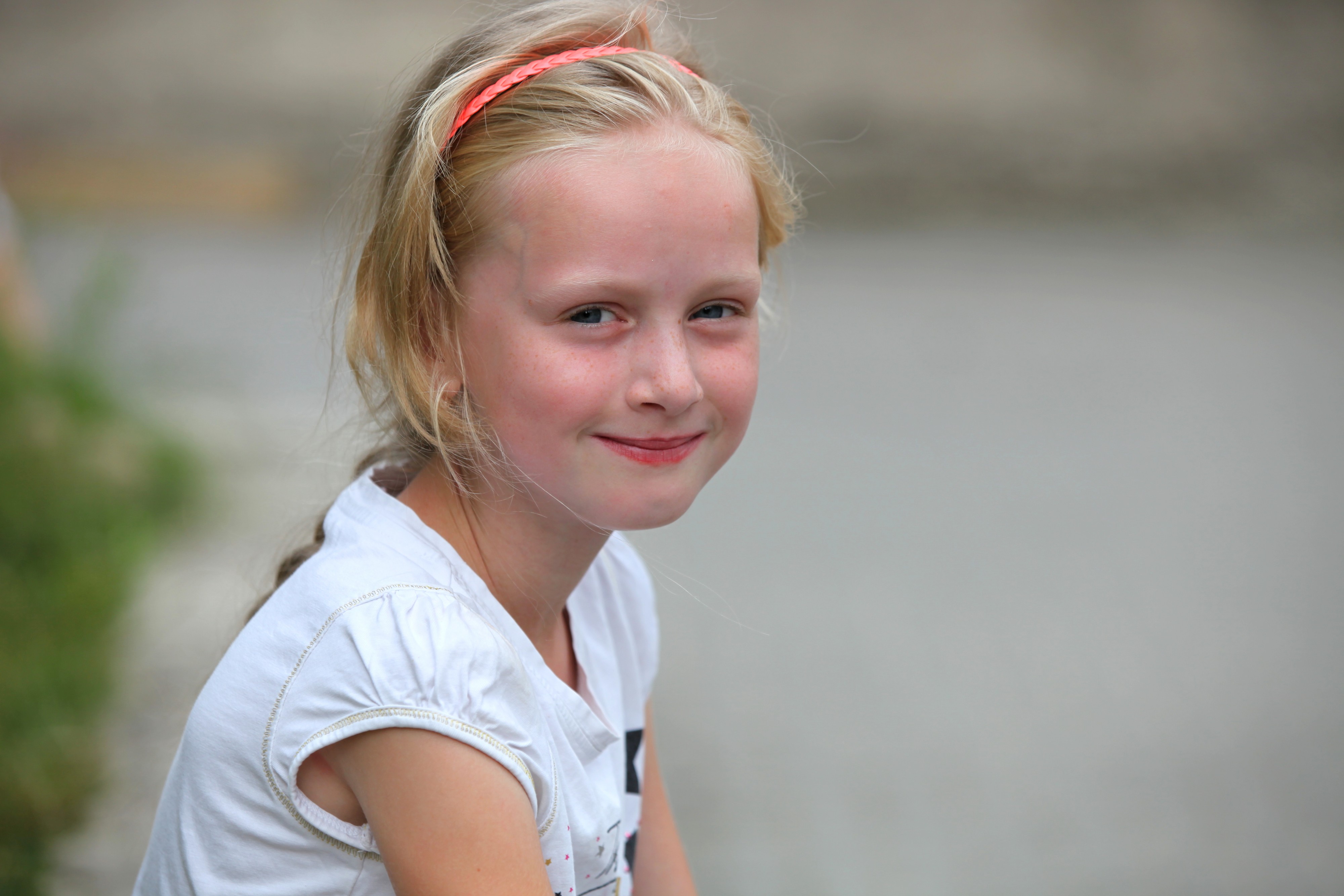a beautiful young blond charming girl (a Catholic Christian) in a Christian camp in July 2013, picture 2/8