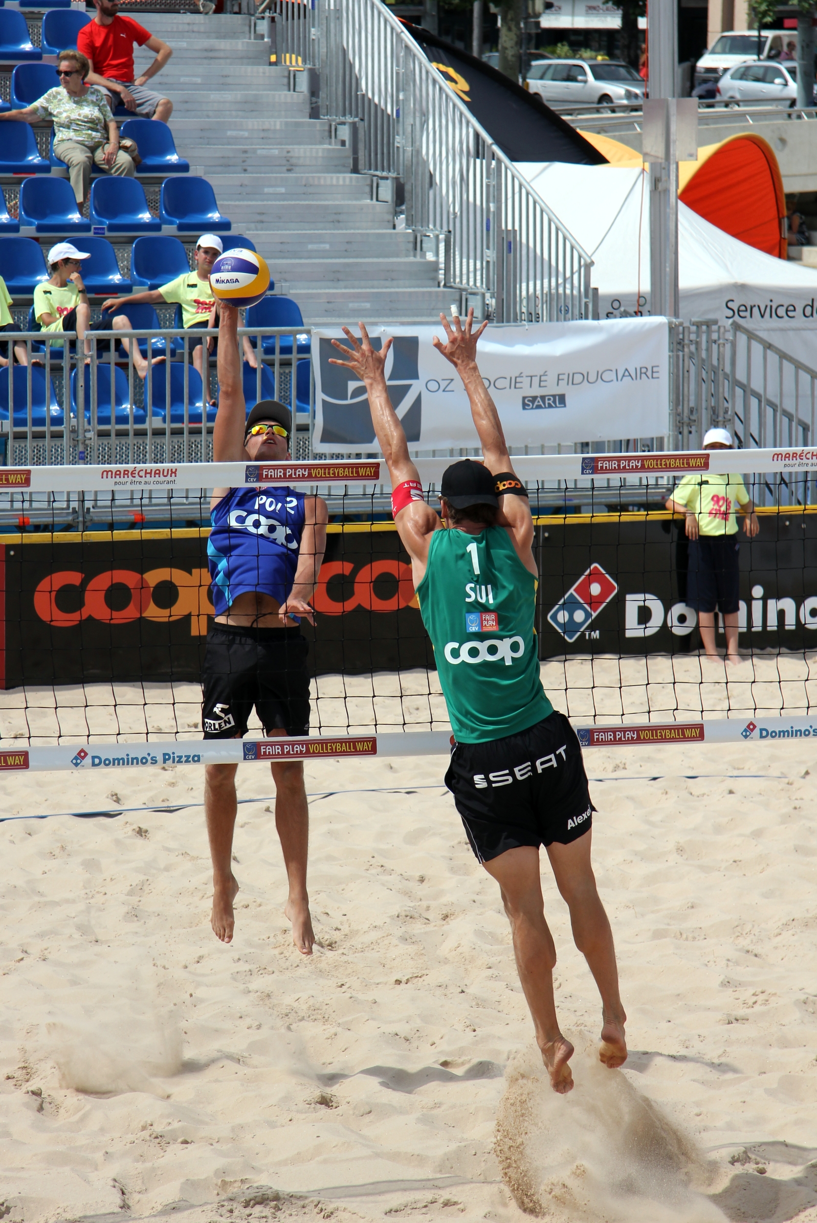 Chevallier-Strasser (SUI) vs Kosiak-Rudol (POL), CEV Beach Volleyball Satellite Lausanne, 27th June 2014 8