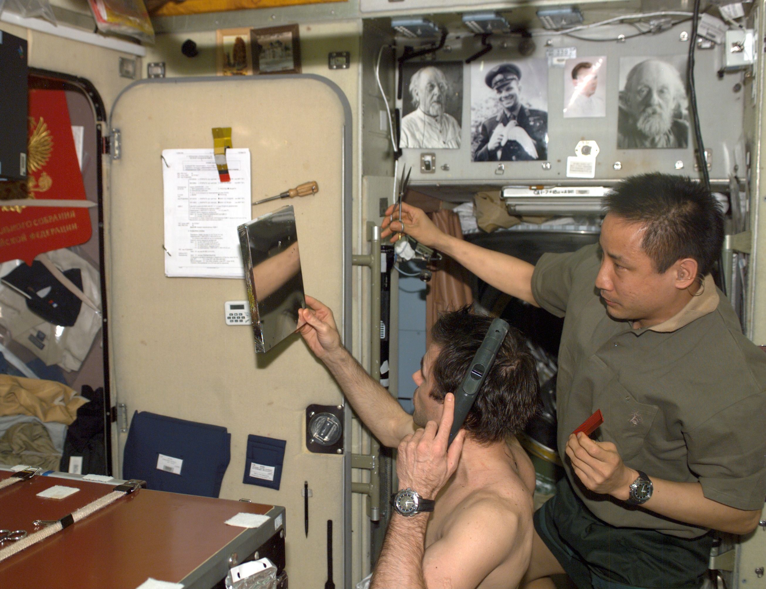 Haircut in space