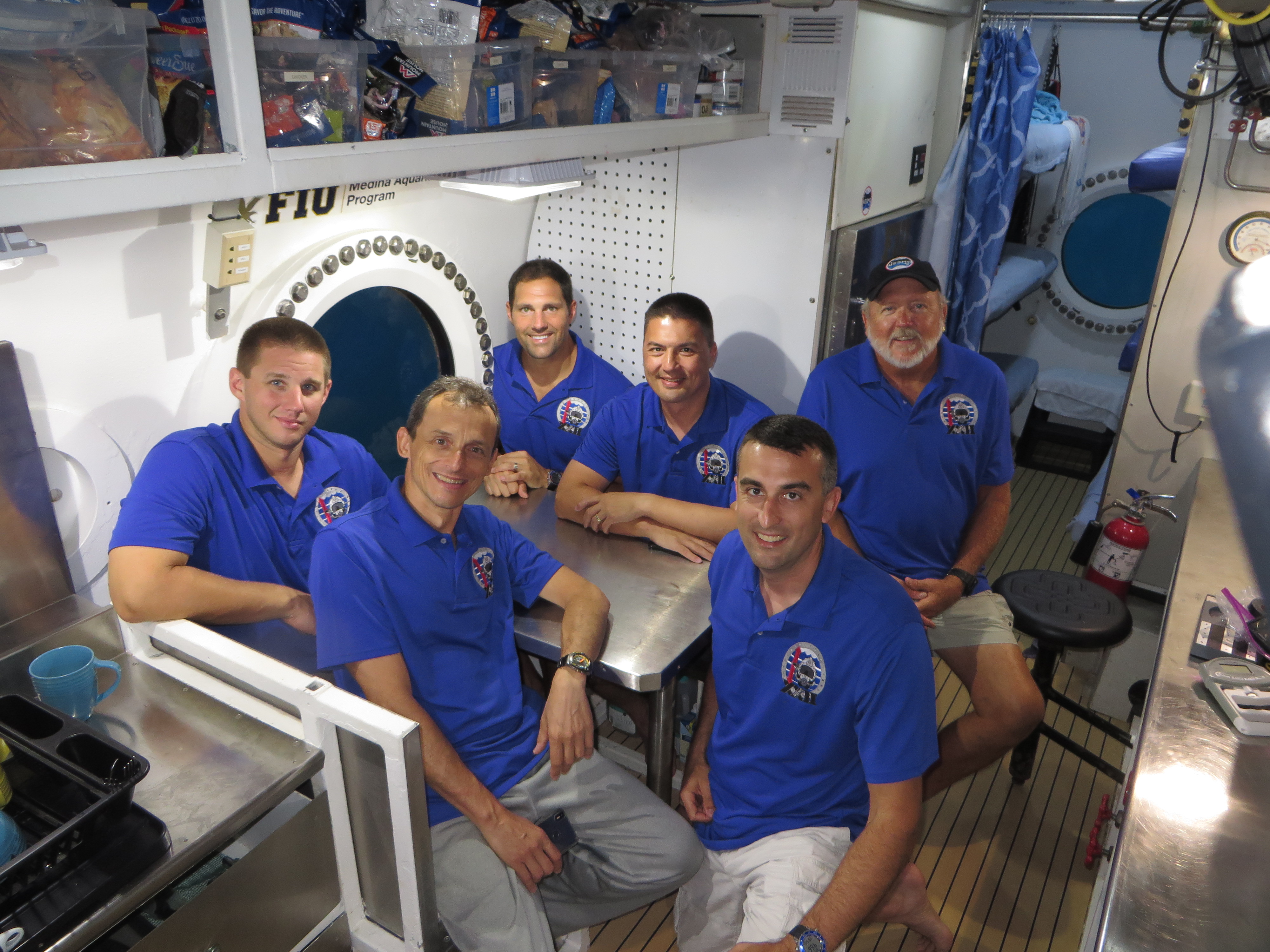 NASA NEEMO 22 Aquanaut Crew inside