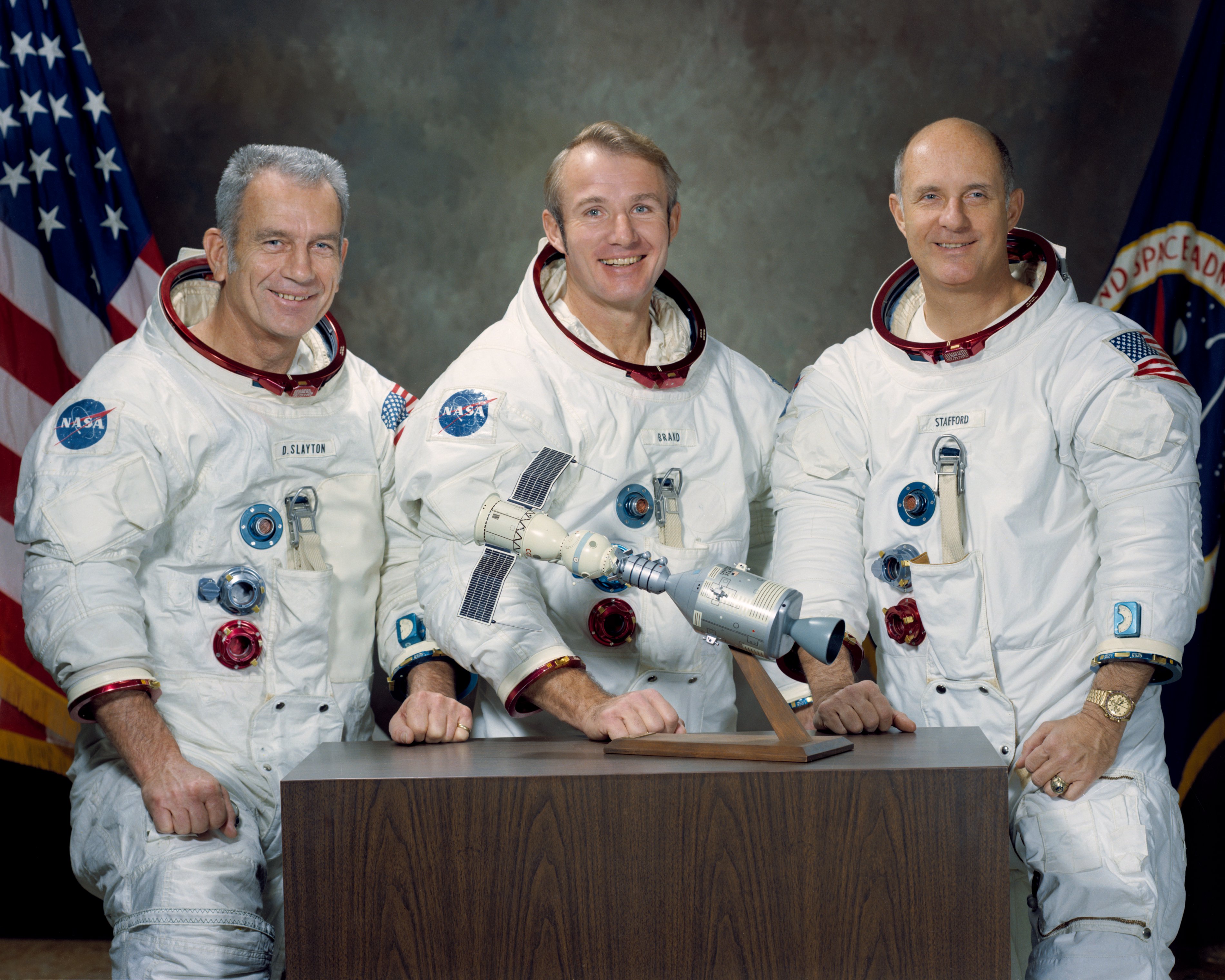 Portrait of the American ASTP prime crewmen