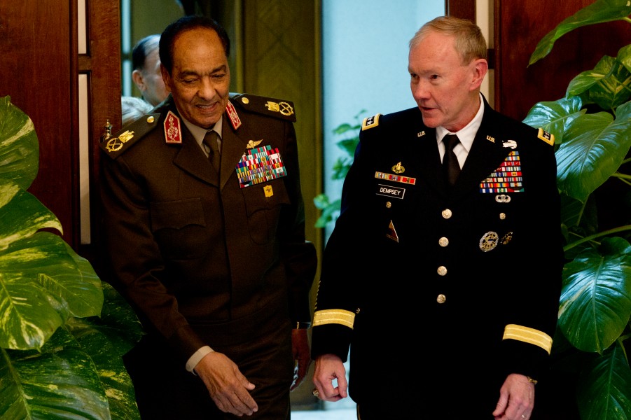 120211-D-VO565-012 - Martin E. Dempsey and Mohammed Hussein Tantawi
