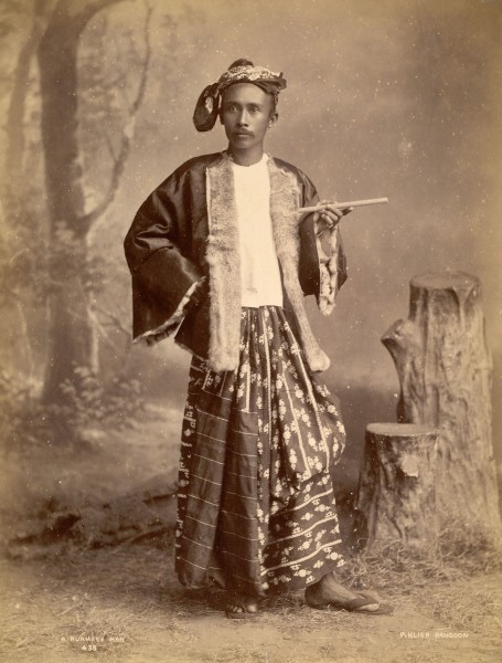 A Burmese man, photograph by Philip Adolphe Klier