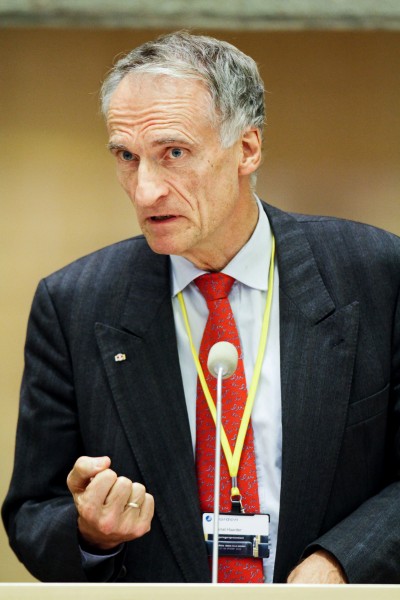 Bertel Haarder, samarbetsminister Danmark, vid Nordiska Radets session i Stockholm