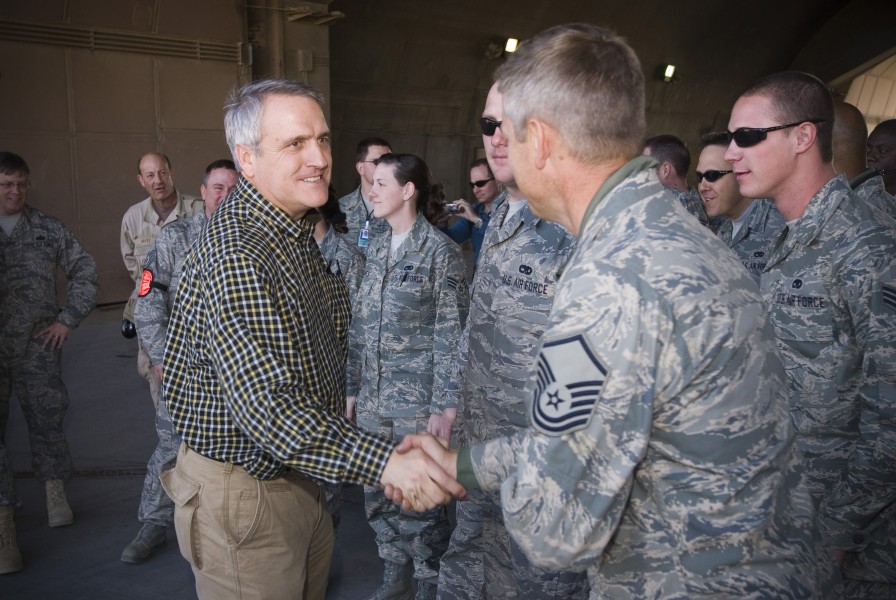 Bill Ritter visiting Balad Air Base, Iraq, Dec. 12, 2007