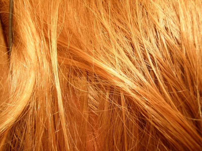 Blond hair close up