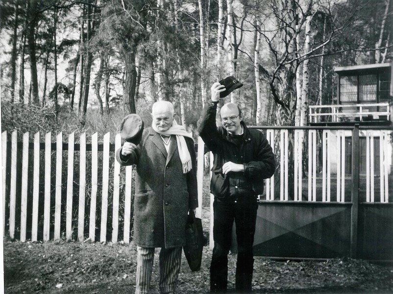 Bohumil Hrabal a Jaromír Pelc v Kersku 1986
