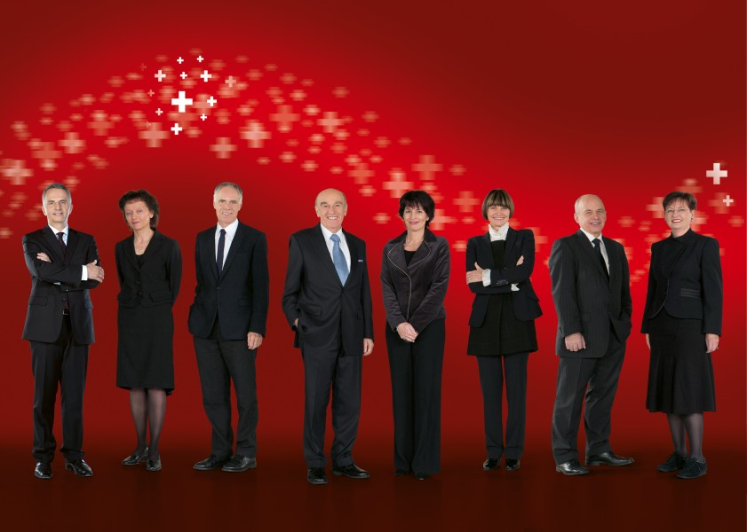 Bundesrat der Schweiz 2009 in Besetzung gueltig ab 2009-11-01