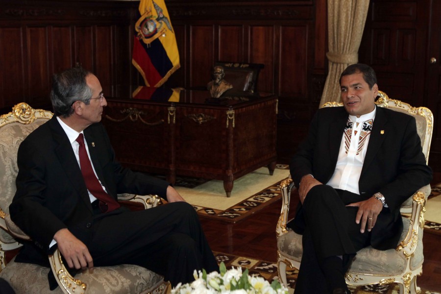 Colom y Rafael Correa