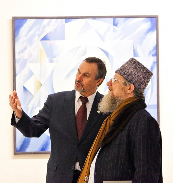 Шайхетдинов Вакиль и Талгат Таджуддин на открытии выставки 2011 год