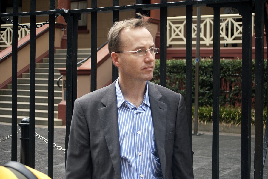 David Shoebridge MLC outside Parliament House in Sydney