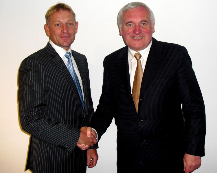 Diplomat Darren Evans with Bertie Ahern