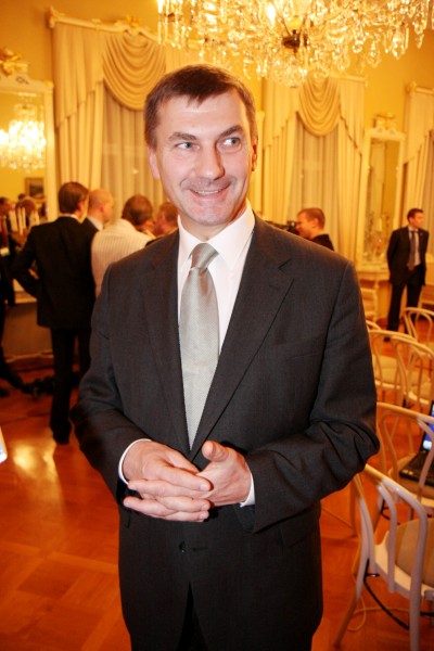 Estlands statsminister Andrus Ansip vid nordisk-baltisk statsministermote vid Nordiska radets session i Helsingfors. 2008-10-27