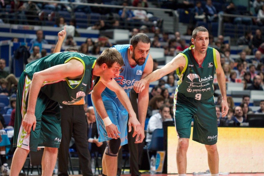 Estudiantes vs Unicaja Málaga - Fran Vázquez, Germán Gabriel, Sergi Vidal - 01