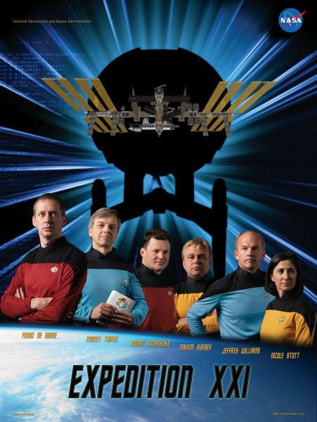 Expedition 21 Star Trek crew poster