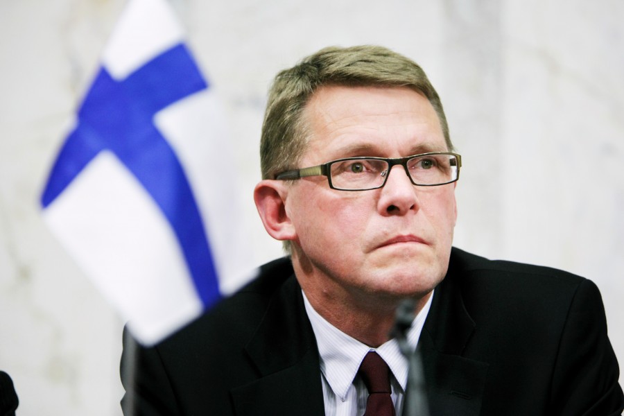 Finlands statsminister Matti Vanhanen pa pressmote vid Nordiska radet session i Stockholm 2009 (3)