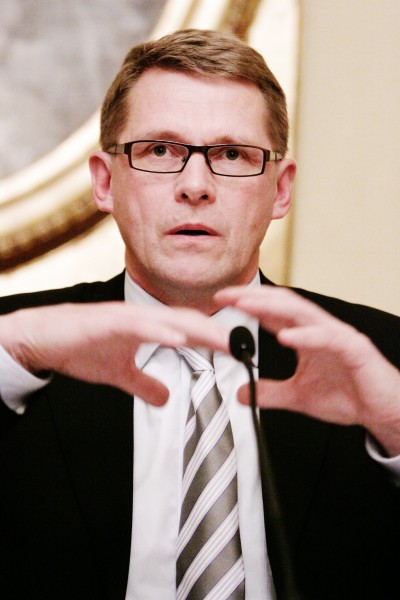 Finlands statsminister Matti Vanhanen vid Nordiska radets session i Helsingfors 2008-10-27 (1)