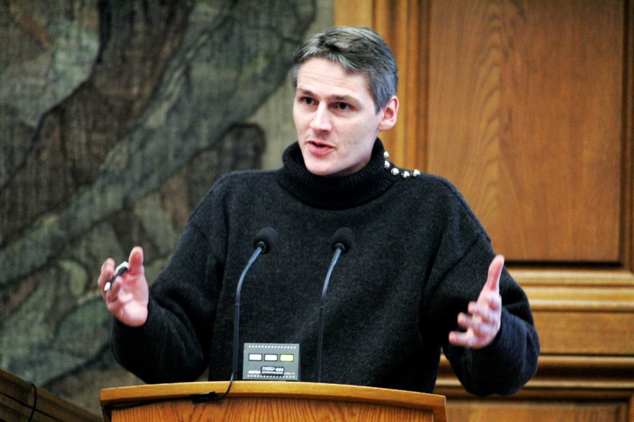 Hoegni Hoydal, Faroarna, talar vid Nordiska radets session i Kopenhamn 2006