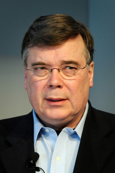 Islands stasminister Geir H. Haarde under presskonferens vid globaliseringsmotet i Riksgransen 2008-04-09