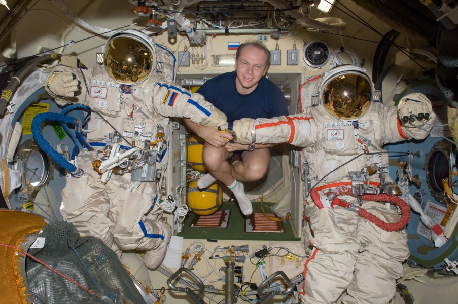 ISS-22 Oleg Kotov in the Poisk Docking Compartment of the ISS