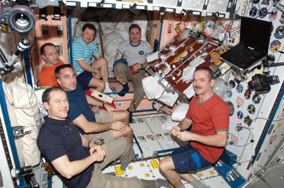 ISS-35 crew in the Unity module
