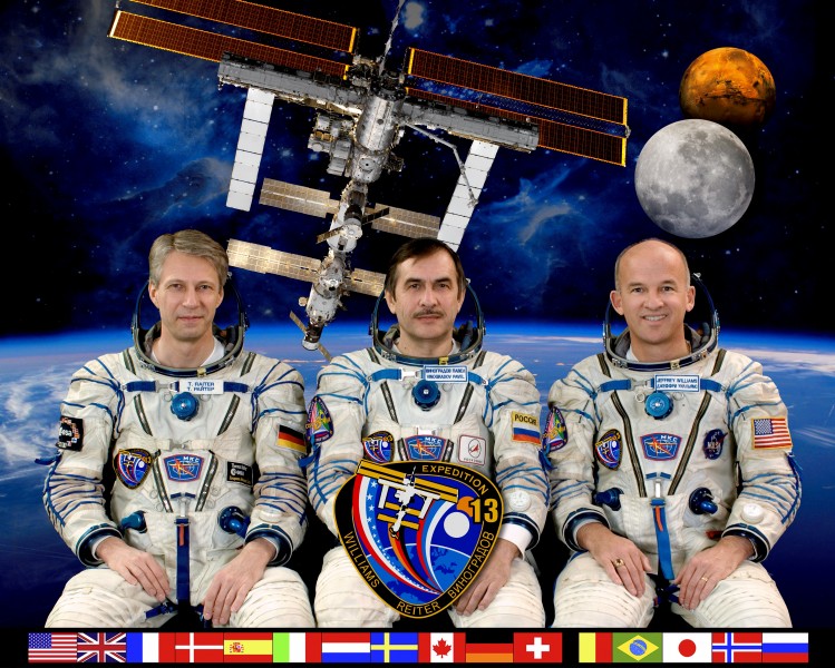 ISS expedition 13 crew with reiter
