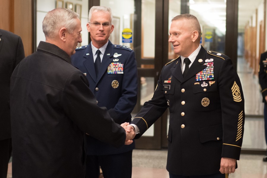 James Mattis, Paul Selva and John Troxell 170121-D-VO565-006