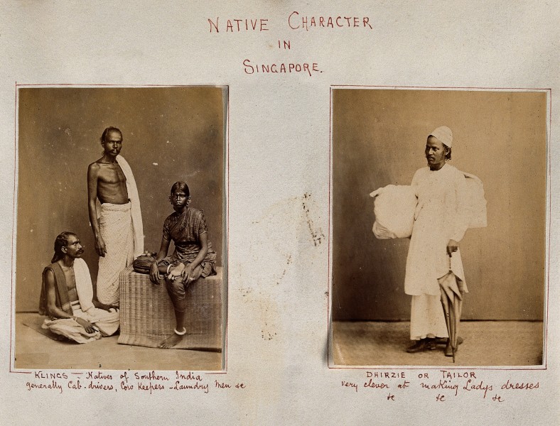 John Edmund Taylor, Native Character in Singapore. Klings. Dhirzie or Tailor. (c 1880, Wellcome V0037507)