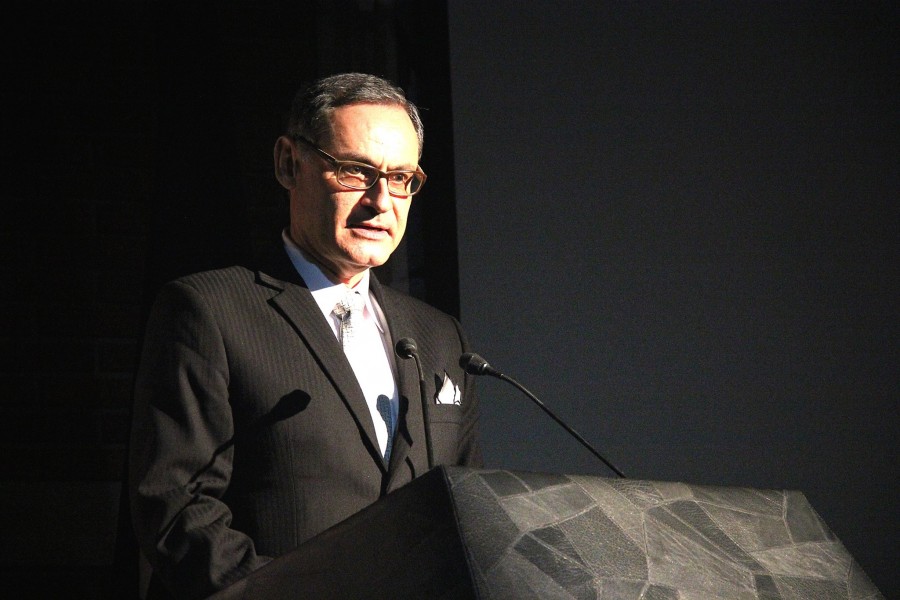 Jorge Arroyo during speech