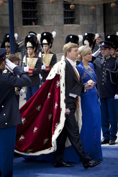 King Willem-Alexander and Queen Maxima on the inauguration 2013