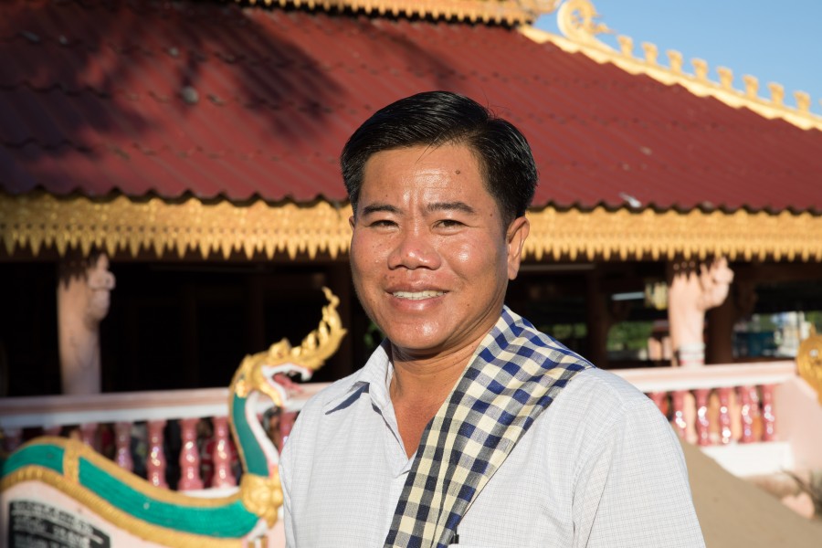 Laotian man at the temple