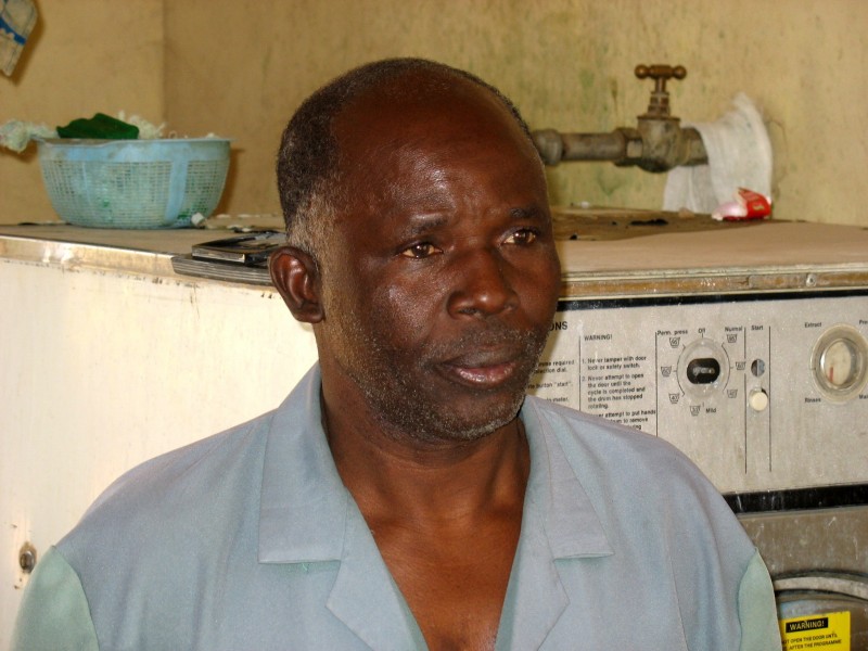 Laundry worker in Nigerian Hospital