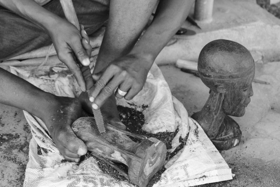 Man at crafting