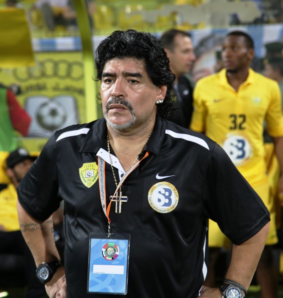 Maradona at 2012 GCC Champions League final