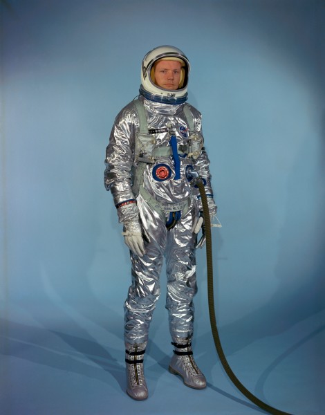 Neil Armstrong in Gemini G-2C training suit