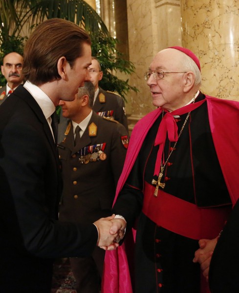 Neujahrsempfang Apostolischer Nuntius Zurbriggen Außenminister Kurz Jänner 2015 (16262083002)