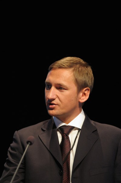 Olgierd Geblewicz fran Parliamentary Forum of the Southern Baltic Sea talar vid BSPC-s mote i Visby 2008-09-01