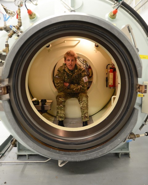 Royal Naval Reservist Diver in a Transfer Under Pressure Module MOD 45156538