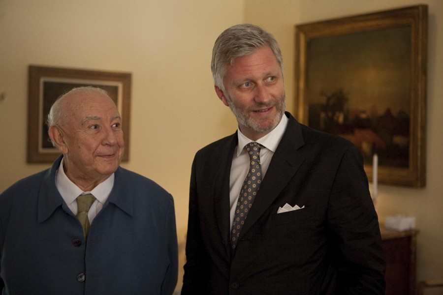 Sérgio Mamberti and Prince Philippe of Belgium at Belgium Embassy in Brasília