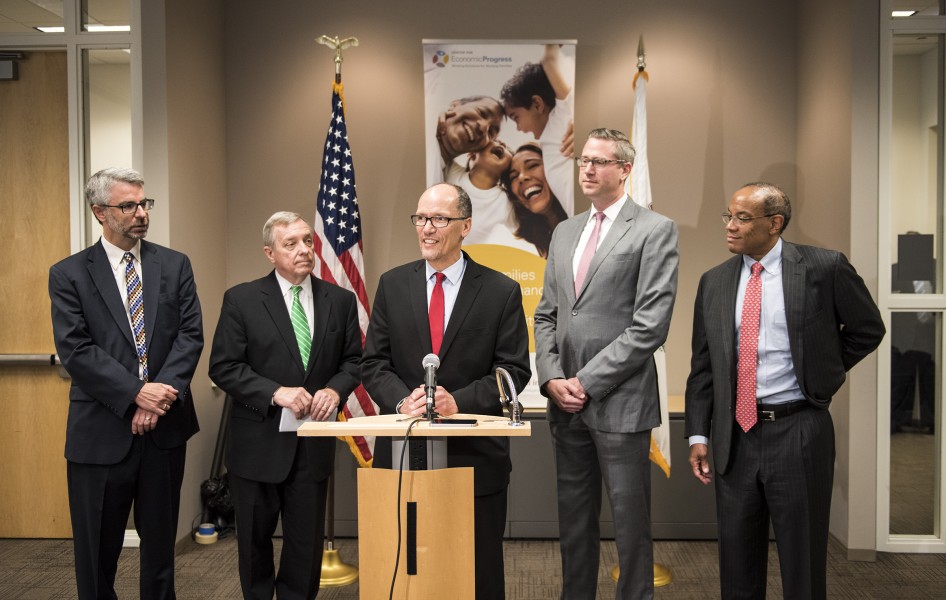 Secretary Perez at press conference at Center for Economics Progress (28116615375)