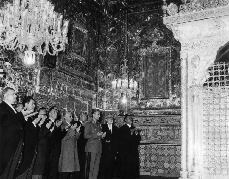 Shah in Imam Reza shrine