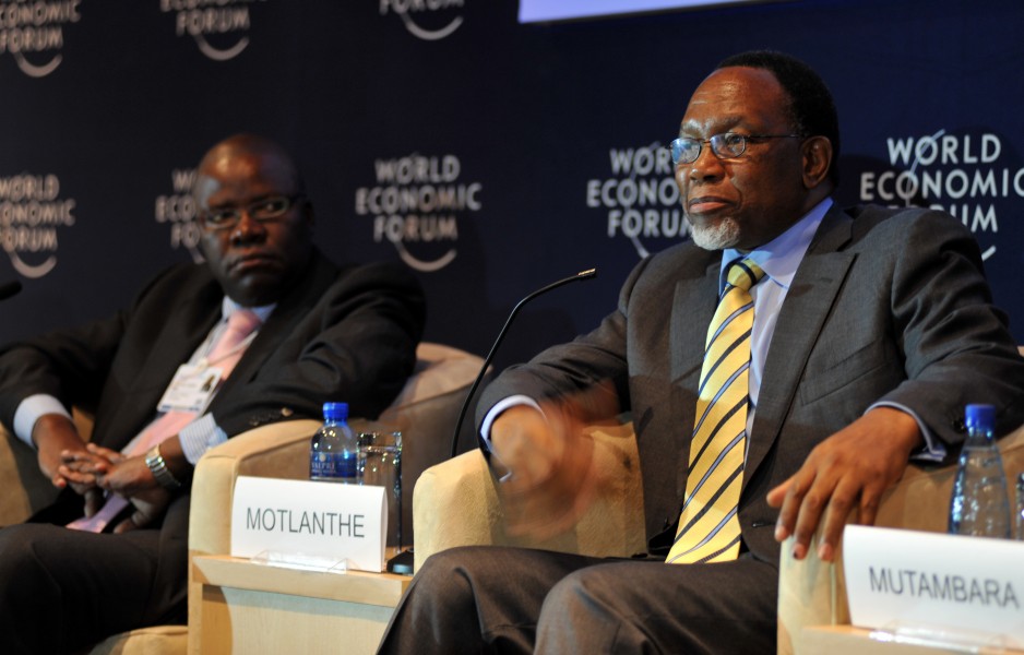 Tendai Biti and Kgalema Motlanthe, 2009 World Economic Forum on Africa