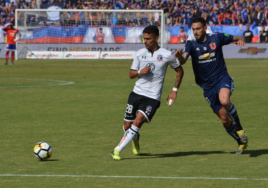 Universidad de Chile - Colo-Colo, 2018-04-15 - Felipe Campos y Mauricio Pinilla - 02